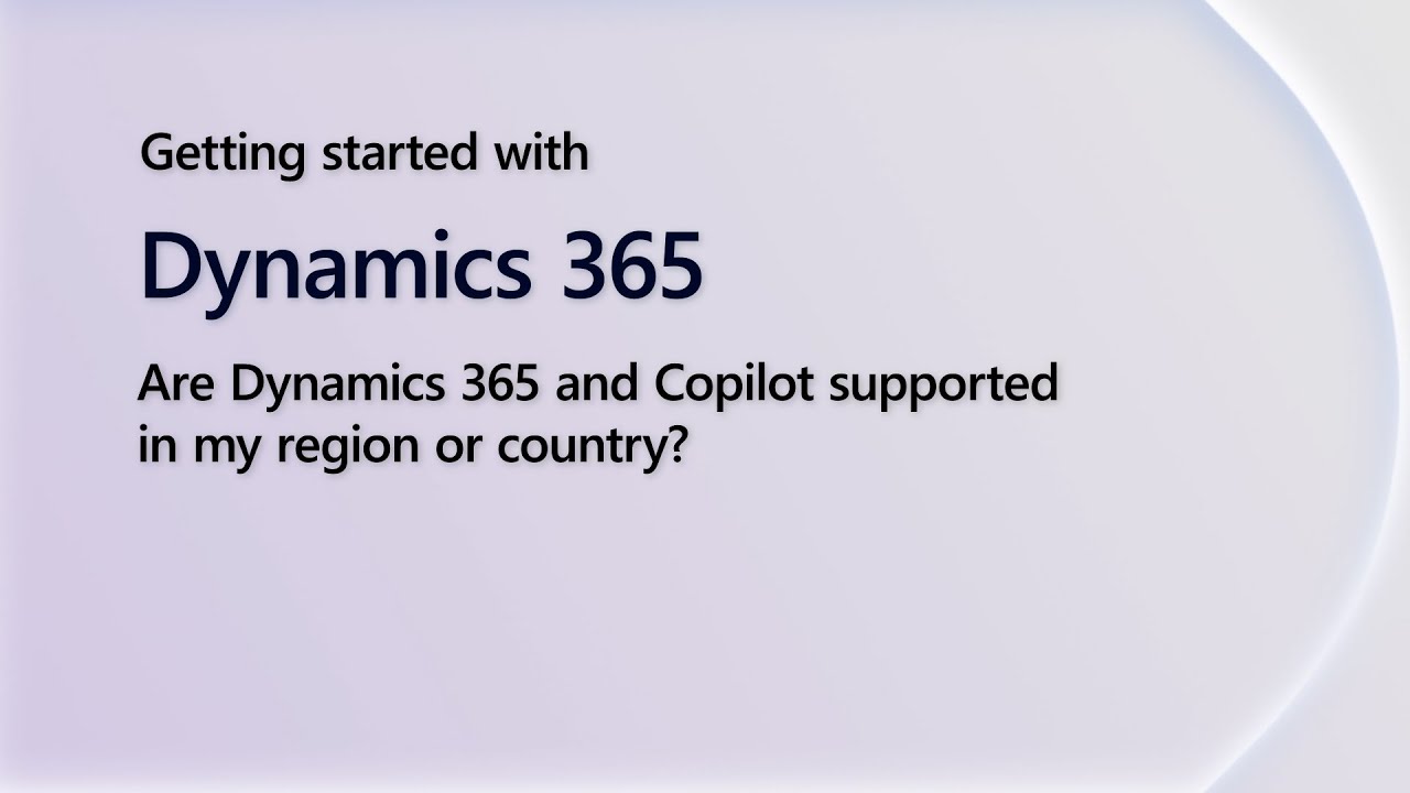 Dynamics 365 & Copilot: Regional Availability Guide 2024