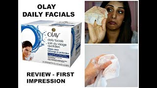 OLAY DAILY FACIALS - 4 in 1 Cleansing Cloths - FIRST IMPRESSION / REVIEW
