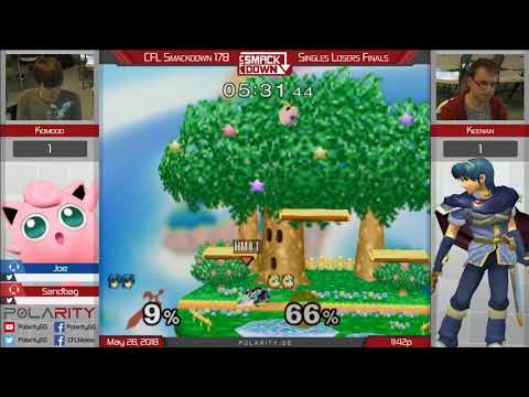 CFL Smackdown 178 Melee - Keenan (Marth) vs Komodo (Puff, Falco) - Losers Finals