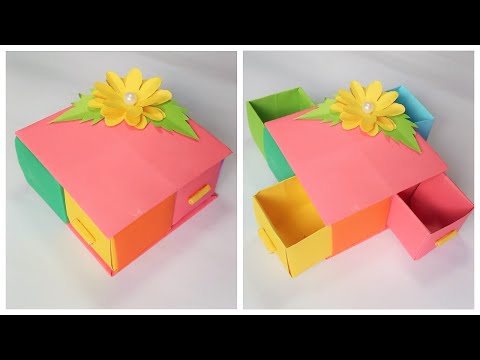 DIY Origami Secret Drawer Box Tutorial  DIY Origami Storage Organizer Box
