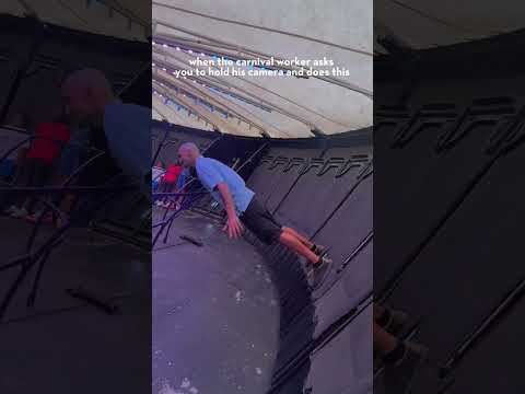 Carnival Worker Does Stunt On Ride