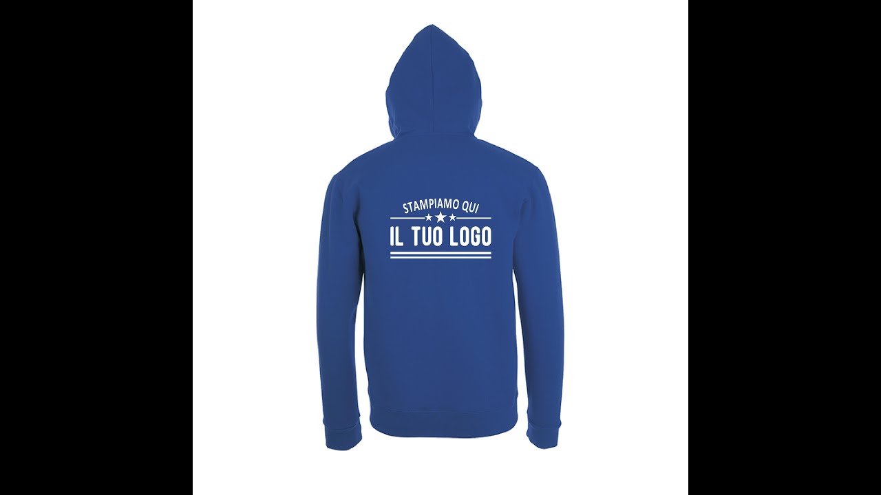 felpa con cappuccio con stampa del tuo logo