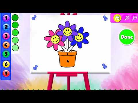 Kids Coloring By Numbers Pixel Art Page Video