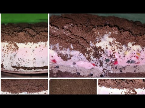 Multi layered ice cream cake made easy