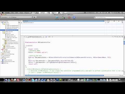Sqlite Database Connection In Xcode Tutorial Part 1
