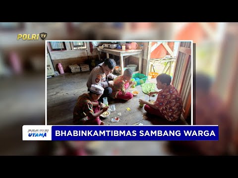 AIPDA RODIE SAMBANGI ANAK ANAK BINAAN SAMPAIKAN PESAN KAMTIBMAS DI DESA JUKING PAJANG