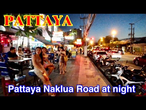 [🇹🇭4K] Just Walking Night Tour Pattaya Naklua Road,Scenes,Pattaya-Thailand Night,Time