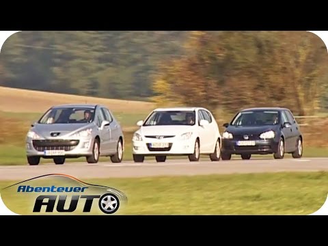 Vergleichstest Mittelklassewagen: Peugeot 308 vs Hyundai i30 vs VW Golf - Abenteuer Auto