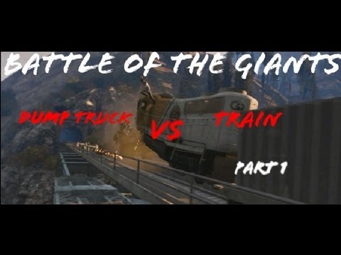 GTA V - Gameplay: Huge Dump Truck VS Train