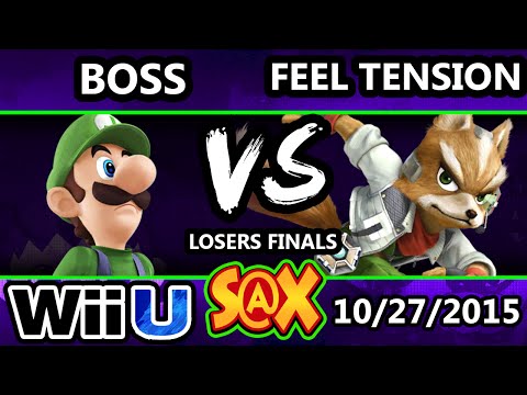 S@X 121 - Boss (Luigi) Vs. Feel Tension (Fox) SSB4 Losers Finals - Smash Wii U - Smash 4