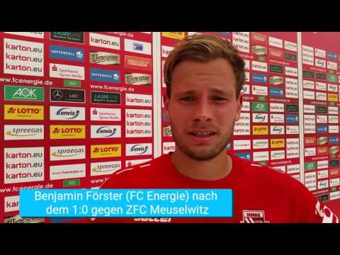 Energie-Angreifer Benjamin Förster nach dem 1:0 gegen Meuselwitz