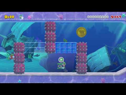 Spring-Swim to the Finish Line! by Mayhaps - Super Mario Maker 2 - No Commentary 1bx 1by