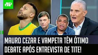 ‘Gente, a Seleção poderia ter…’: Mauro Cezar e Vampeta têm ótimo debate após entrevista de Tite