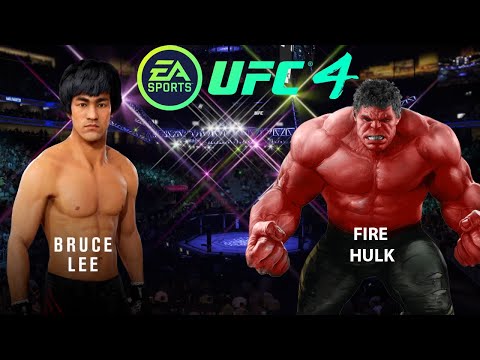UFC4 Bruce Lee vs Fire Hulk EA Sports UFC 4 Epic Fight