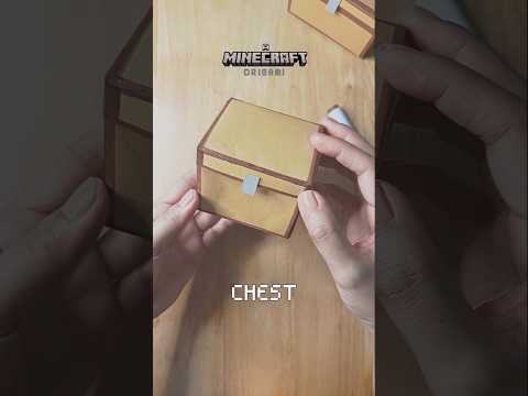 Minecraft Chest | origami gift box with hinged lid #origami #diy #reuse