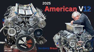 INSANE V12 Sound -  Hand-Built Engine Roars to Life for the First Time - Aardema Braun