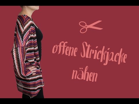 offene Strickjacke | Cardigan nähen - DIY Tutorial | Nähanleitung + Schnittmuster
