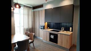 Угловая серо-коричневая кухня в стиле лофт Проект 29 фото 4