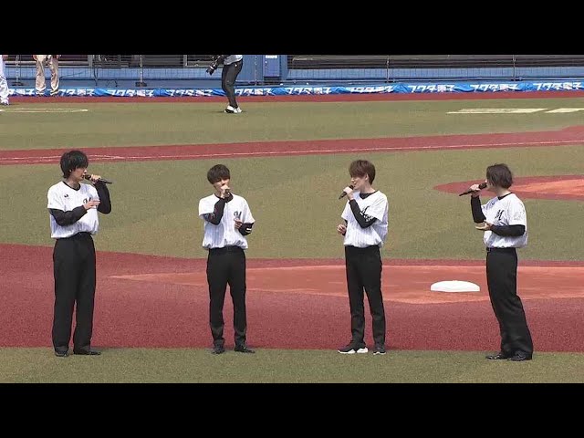 男性ボーカルグループSOLIDEMOが国歌斉唱 2021/4/25 M-H