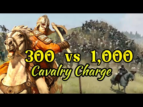 300 vs 1,000 - Cavalry Charge (Mount and Blade 2: Bannerlord) #gaming #videogames #gameplay #epic