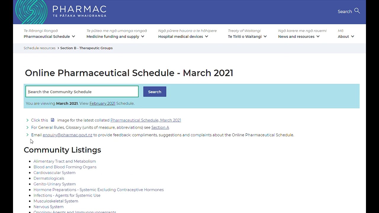 Guide: Searching and navigating the Schedule