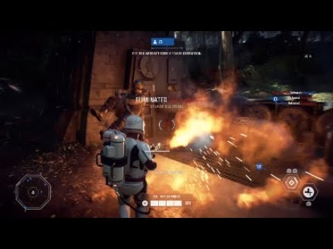 Star Wars Battlefront 2 INSANE First Order Flametrooper killstreak