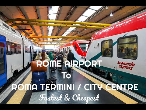 Aeroporto de Roma para o centro da cidade de trem | Trem expresso Leonardo | Aeroporto de Roma para Roma Termini | Itália