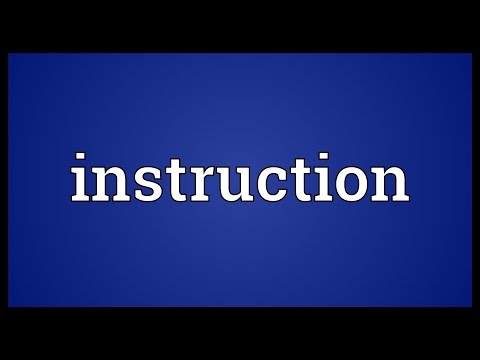 Instruction Meaning