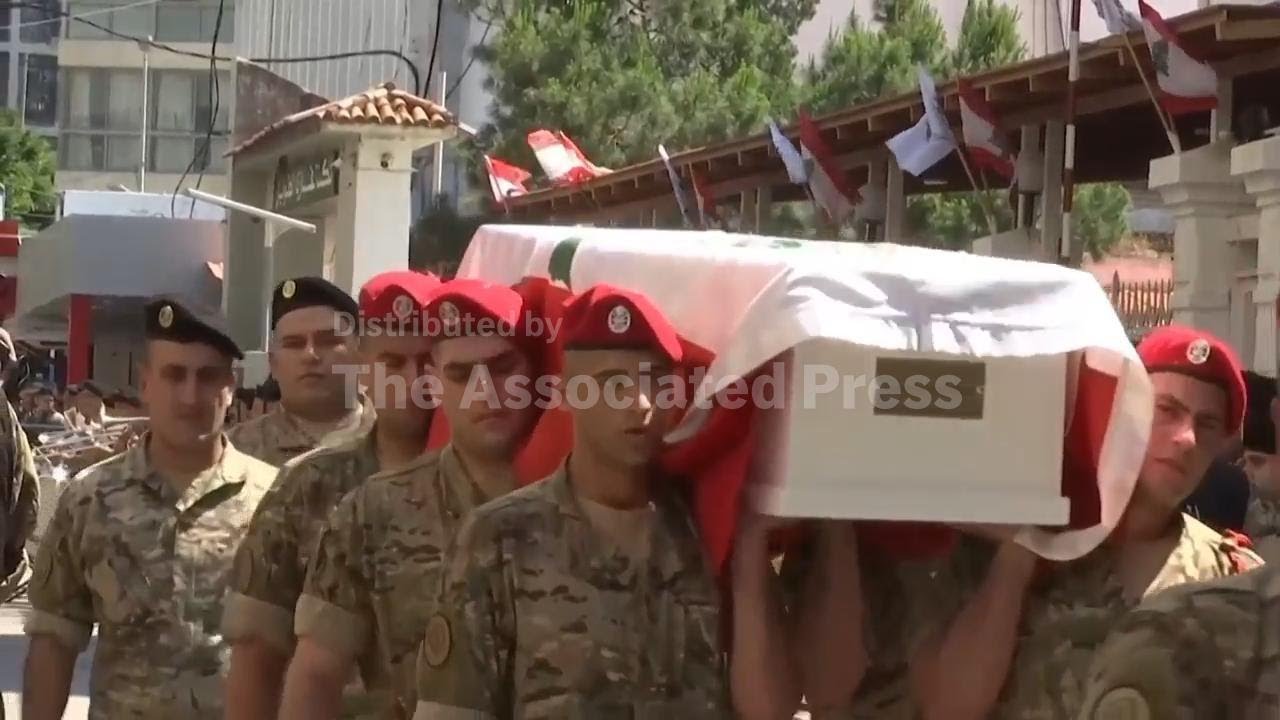 Lebanese military holds funeral for brigadier general killed in Israeli airstrike