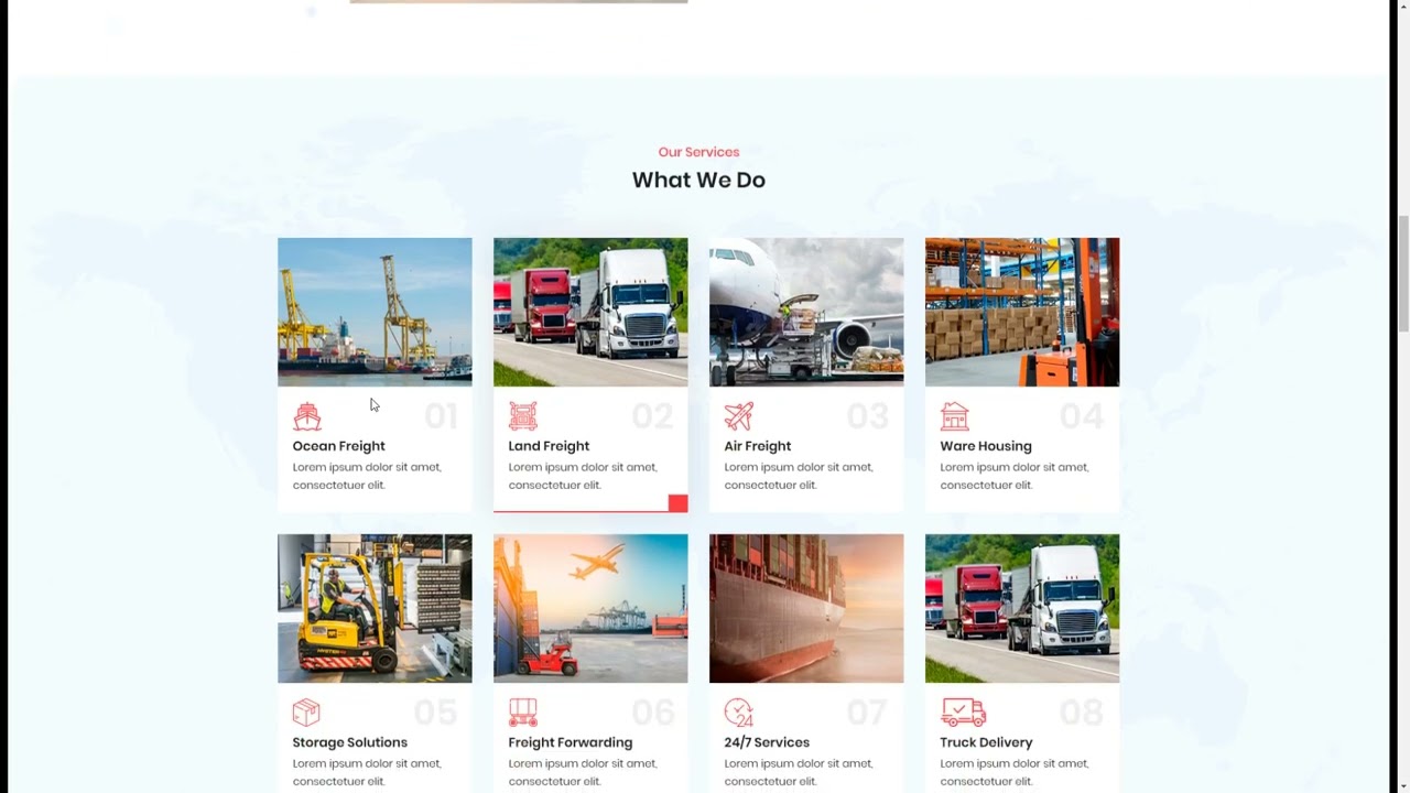 United  Logistics PSD Template shipping company delivery company