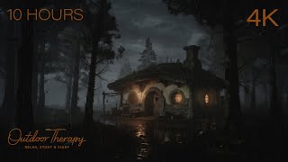 THE HOBBIT'S REST | Relaxing Forest Rainfall in the Hills | RELAX | STUDY | SLEEP | 10 Hours
