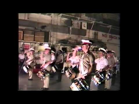 "Hanger Concert" "HMS Invincible" with views of "Global 86" and "Orient 92" Deployments