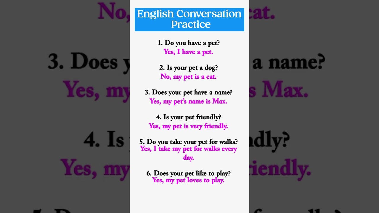 English Conversation Practice | Talking About Pets & Animals