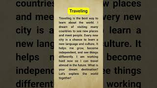 Shadowing Practice: Why Travel Abroad? 🌍 #EnglishSpeaking #Shorts