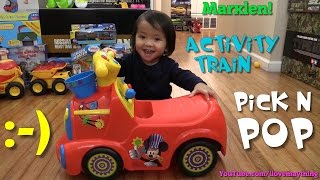Mickey Mouse Clubhouse Ride-On Popping Balls Activity Train - Pick N Pop by Kiddieland