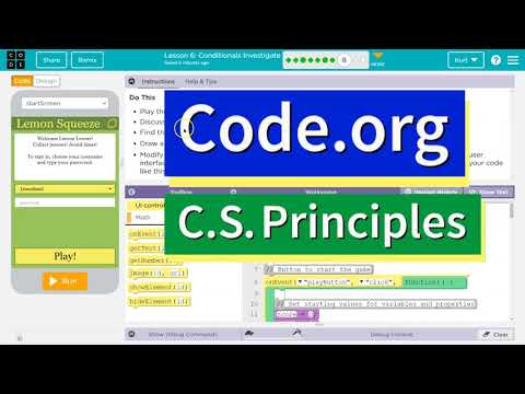 Code.org Lesson 6.5 Conditionals Investigate | Tutorial and Answer | Unit 4 CS Principles