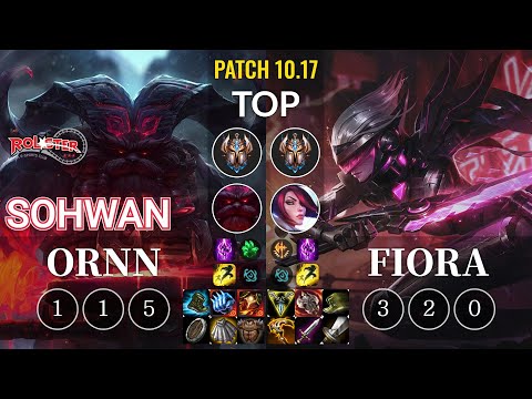 KT SoHwan Ornn vs Fiora Top - KR Patch 10.17