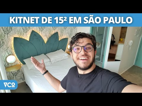 Tour kitnet de 15 m² em São Paulo