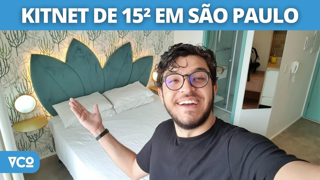 Kitnet 15m² São Paulo: tour e ideias para otimizar seu espaço
