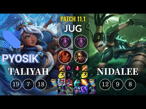 DRX Pyosik Taliyah vs Nidalee Jungle - KR Patch 11.1