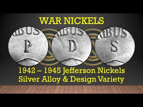 DESIGN & METAL ALLOY VARIETY: Jefferson War Nickels 1942-1945