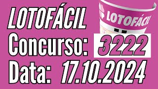 ???? Lotofácil de Hoje, LOTOFÁCIL de hoje 17/10, Resultado Lotofácil de hoje,