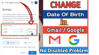 How to Change Date of Birth in Gmail or Google 2024