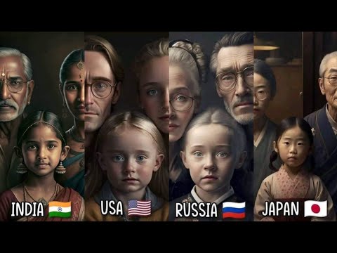 People from different countries in AI version.. #trending#youtube#ai