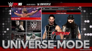 WWE 2K16: Universe Mode Gameplay Video