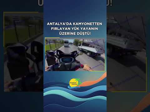 Antalya'da kamyonetten fırlayan yük yayanın üzerine düştü!