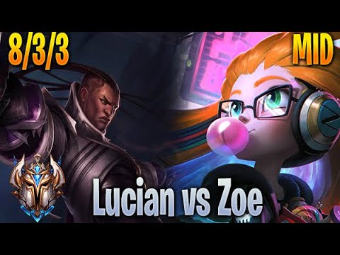 Lucian vs Zoe Mid - KR Challenger