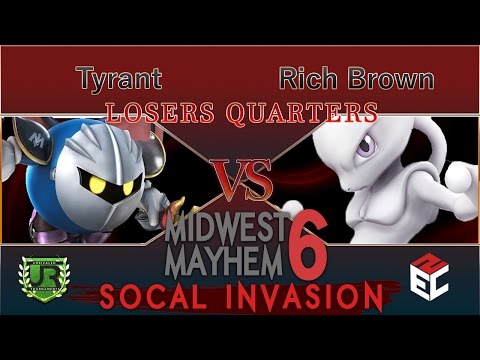 Midwest Mayhem 6 LOSERS QUARTERS - Tyrant (Meta Knight) vs Rich Brown (Mewtwo)