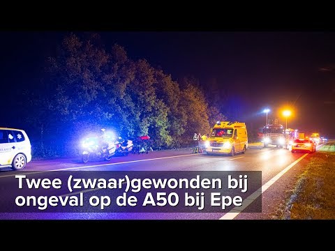 Twee (zwaar)gewonden bij ongeval A50 Epe - ©StefanVerkerk.nl