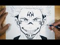 How To Draw Sukuna | Step by Step Easy | Beginners Drawing